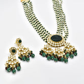 Yashika Kundan Green Rani Haar - The Pashm